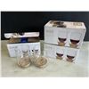 Image 1 : SET OF 6 NEW EPARE RETRO LATTE GLASS SET, DUAL WALL INSULATED GLASS RETAIL $46 EACH, 3 SETS OF 2, TO