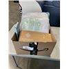 Image 1 : TRAY OF OVERSTOCK INCLUDING 100 CHALK PIECES, BLOOMORA SATIN HEATLESS CURLING KIT, CAFFEINE EYE PATC