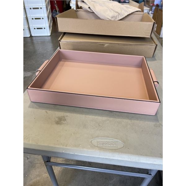 3 NEW LEATHER TRAYS
