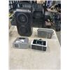 Image 1 : EMERSON ALARM CLOCK, IHOME IPOD DOCK, PANASONIC RADIO AND W-KING SPEAKER