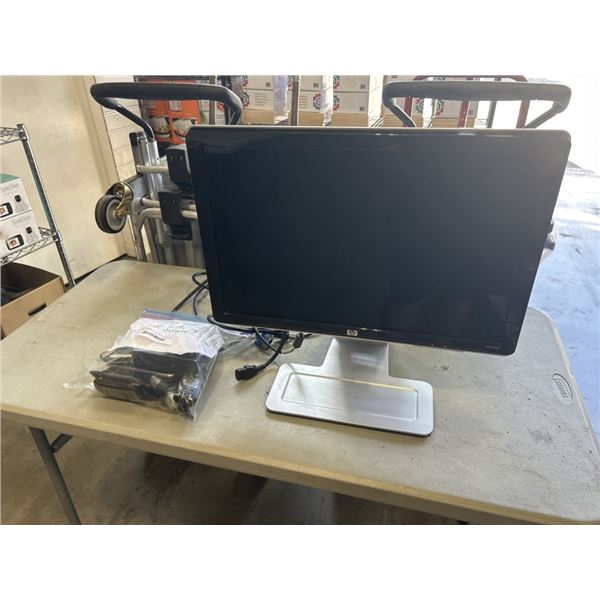 HP 28 INCH ROTATING COMPUTER SCREEN ANBD ASSORTED VINTAGE CELLPHONES