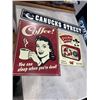 Image 5 : BOX OF ANTIQUE METAL SIGNS AND FRAMED FAKE GUN