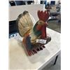 Image 1 : TEAK WOOD PAINTED ROOSTER