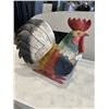 Image 3 : TEAK WOOD PAINTED ROOSTER