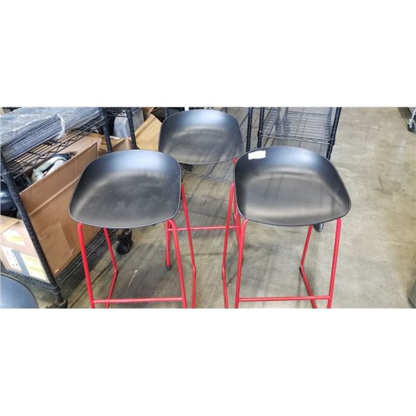 3 BUCKET SEAT BAR STOOLS