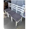 Image 2 : 3 WHITE LADDER BACK DINING CHAIRS