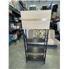 Image 3 : MODERN OPEN DISPLAY SHELF, BLACK FINISH