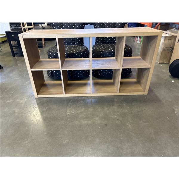 WOOD TONE 8 CUBBY CUBICLE SHELF