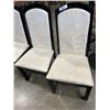 Image 2 : 3 BLACK UPHOLSTERED CHAIRS