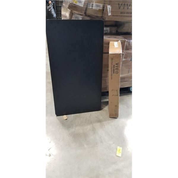 VIVO BLACK ELECTRIC SINGLE MOTOR DESK FRAME AND OUT OF BOX TABLE TOP