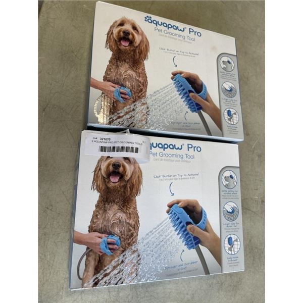 2 AQUAPAW PRO PET GROOMING TOOLS