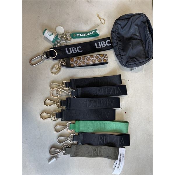 7 ARITZIA LANYARDS, 3 OTHER LANYARDS AND LOLE WAISTBAG. UNAUTHENTICATED