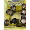 Image 5 : CRATE OF SILVER PLATE ITEMS AND CHRISTMAS THEME WINE GLASSES