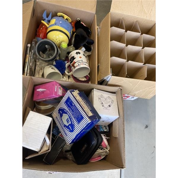3 BOXES OF ESTATE GOODS, COLLECTIBLES ETC