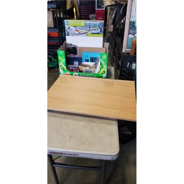 ASSORTED ART SUPPLY AND DESKTOP EASEL