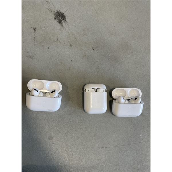 3 PAIR OF LOST PROPERTY AIRPODS UNKOWN CONDITION