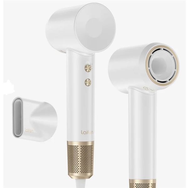 LAIFEN PREMIUM GOLDEN WHITE HAIR DRYER - TESTED WORKING, DOESNT GET HOT, RETAIL $219
