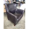 Image 2 : BLACK LEATHER LOOK ARM CHAIR
