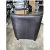 Image 4 : BLACK LEATHER LOOK ARM CHAIR