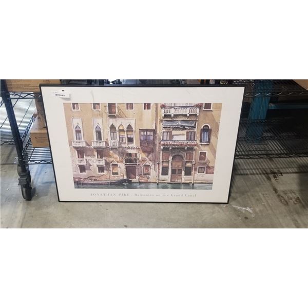 JONATHAN PIKE "BALCONIES ON THE GRAND CANAL" FRAMED PRINT