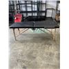 Image 1 : FOLDING BLACK LEATHER MASSAGE TABLE
