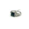 Image 2 : STERLING SILVER NATURAL MALACHITE RING, SIZE 7, RETAIL $350.00.