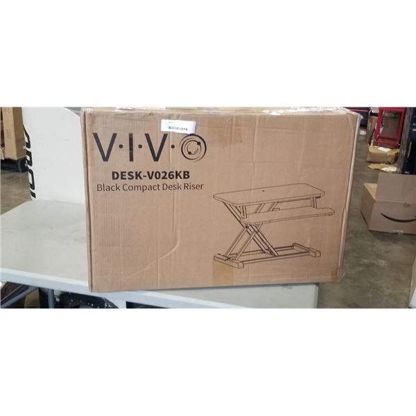 VIVO BLACK COMPACT DESK RISER