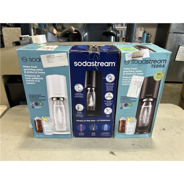 3 SODASTREAM TERRA MACHINES - TESTED WORKING, RETAIL $99 EACH