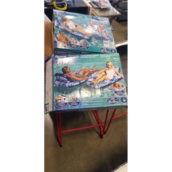 2 PACKS OF AQUA POOL LOUNGERS, 2 PER PACK