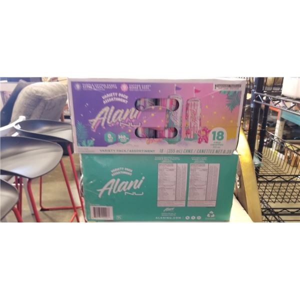 2 CASES OF ALANI NU VARIETY PACKS, SOME MISSING