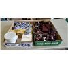 Image 1 : NEW WOODEN CARVED CORNER BRACKETS AND TRAY OF MINIATURE VASES, FISH ETC
