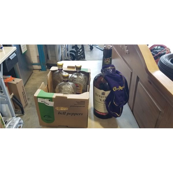 LOT OF COLLECTIBLE WHISKEY BOTTLES