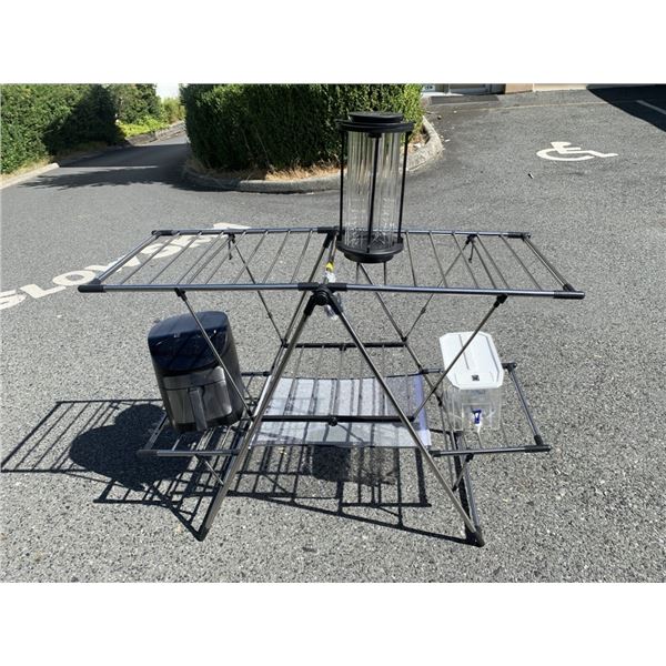 GOURMIA AIR FRYER AND FOLDING DRYING RACK WITH LARGE SOLAR LIGHT AND BRITA WATER DISPENSER
