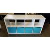 Image 1 : WHITE 8 CUBBY CUBICLE SHELF W/ 4 BINS