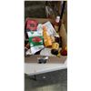 Image 1 : TRAY OF FOOD ITEMS INCLUDING FLYING GOOSE BRAND SRIRACHA MAYO TYPE SAUCE, SHIRAKIKU SESAME OIL, GOUR