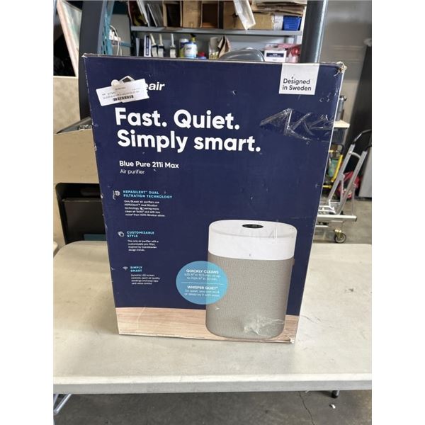 BLUEAIR BLUE PURE 211i MAX HEPA SILENT AIR PURIFIER, 3235 SQ FT - TESTED WORKING, RETAIL $489
