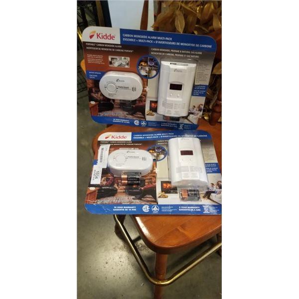2 KIDDE CARBON MONOXIDE ALRM MULTI PACKS