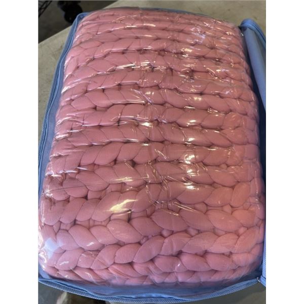 PINK WEIGHTED BLANKET 60" x 80", 15LBS