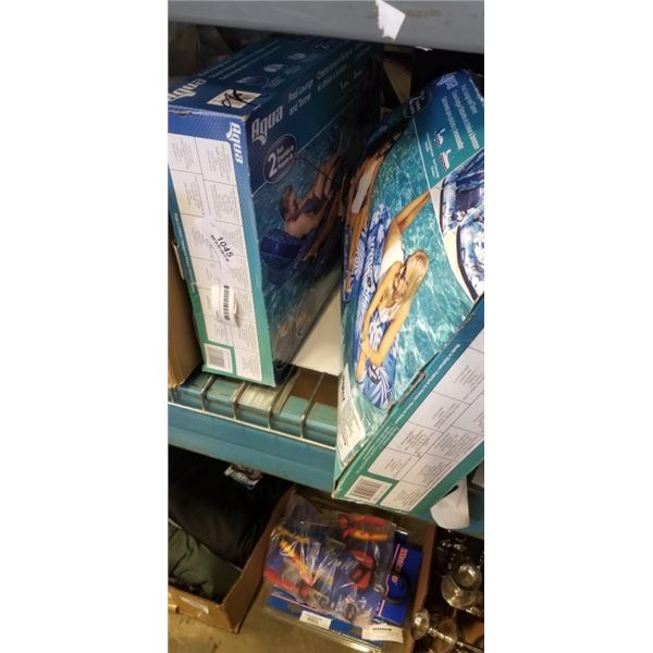 2 PACKS OF AQUA POOL LOUNGERS, 2 PER PACK