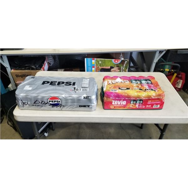 32 PACK OD DIET COKE AND ZEVIA DRINKS
