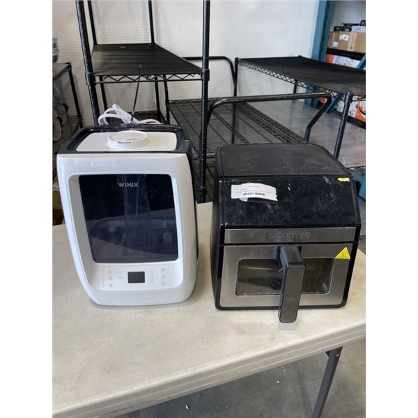 GOURMIA FRONT WINDOW AIR FRYER AND WINIX HUMIDIFIER BOTH WORKING