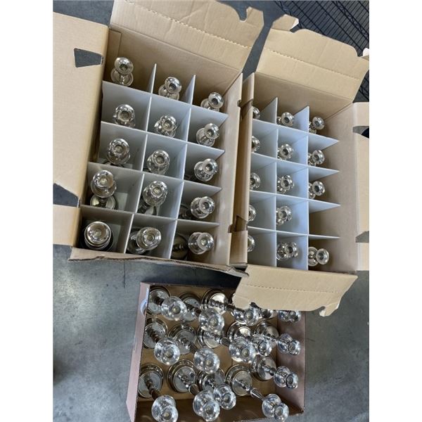 3 BOXES OF CANDLE STICK HOLDERS