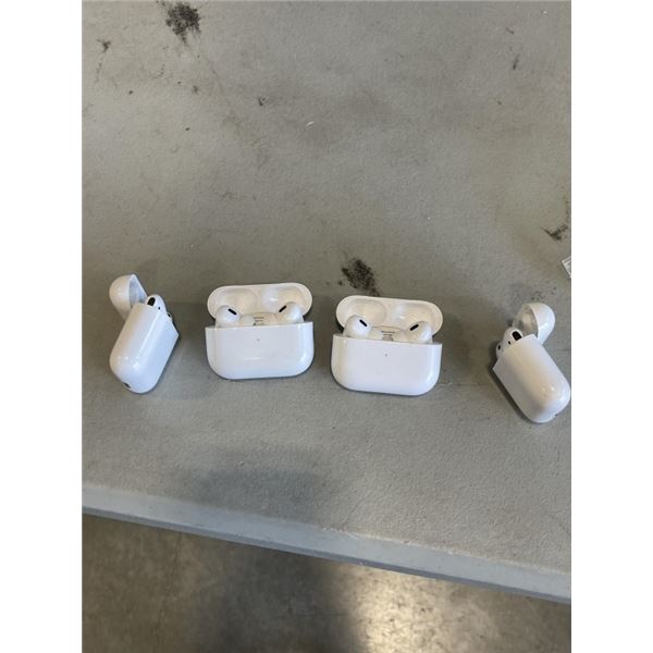 4 PAIR OF LOST PROPERTY AIRPODS UNKOWN CONDITION