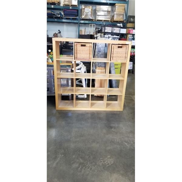 IKEA CUBICLE DISPLAY SHELF WITH 2 BASKETS