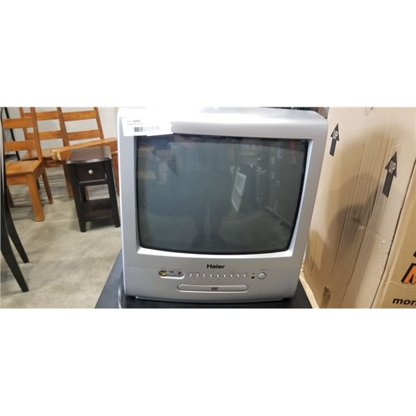 HAIER 13" COLOR TV WITH DVD PLAYER. MODEL TDC1314S