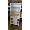 Image 1 : WHITE CABINET W/ HUTCH TOP