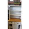 Image 3 : WHITE CABINET W/ HUTCH TOP