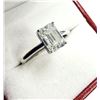 Image 1 : STERLING SILVER MOISSANITE RING, SIZE 7, W/A $350.00.