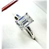 Image 2 : STERLING SILVER MOISSANITE RING, SIZE 7, W/A $350.00.