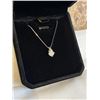 Image 2 : NEW S925 0.6CT SIMULATED DIAMOND (CZ) NECKLACE, 16-18" LONG, MOUNTED IN 925 STERLING SILVER W/ WHITE